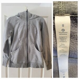 Lululemon Scuba Hoodie 8 Classic Cotton Fleece Sweater Zip Up Thumbholes W4AH9S